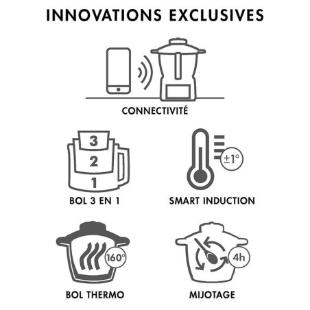 MAGIMIX Cook EXPERT Connect Robot Multifonctions cuiseur Chromé Mat