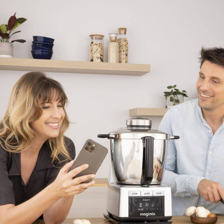 MAGIMIX Cook EXPERT Connect Robot Multifonctions cuiseur Chromé Mat