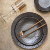 BASALTE Assiette plate en Grès D27 TABLE PASSION