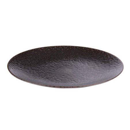 BASALTE Assiette plate en Grès D27 TABLE PASSION