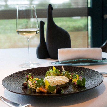 BASALTE Assiette plate en Grès D27 TABLE PASSION