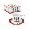 VINTAGE NUTCRACKER Tasse Café Thé Noël avec soucoupe Porcelaine 250 ml Décor Casse Noisette