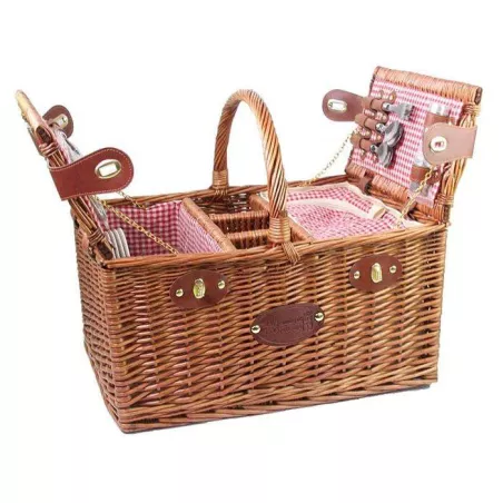 Sac à Dos Pique-nique Les Jardins De La Comtesse - Pour 2 Personnes, Isotherme, Bleu Canard, 31x19x42 Cm, Inclus Vaisselle Complète