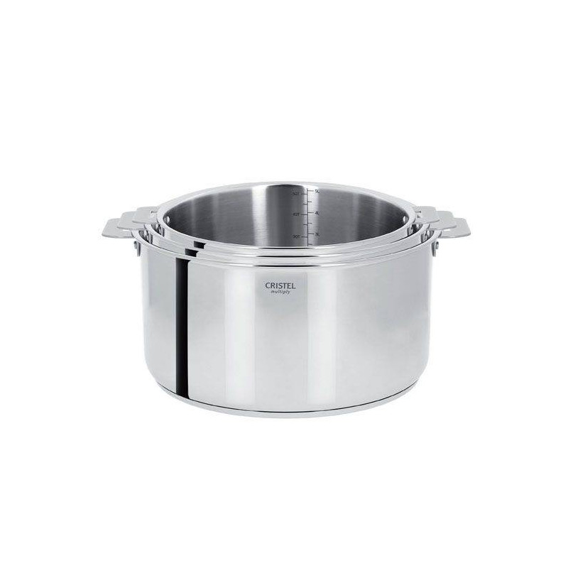 Batterie de cuisine 16 pièces Strate amovible Cristel | Cuisin'Store
