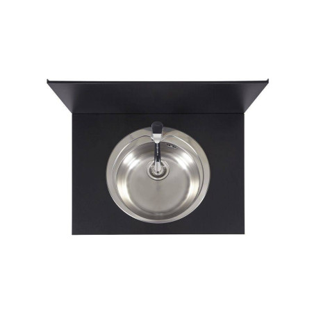 MODULO Pack Cuisine extérieure Elément Évier Inox + Acier galvanisé Noir ENO