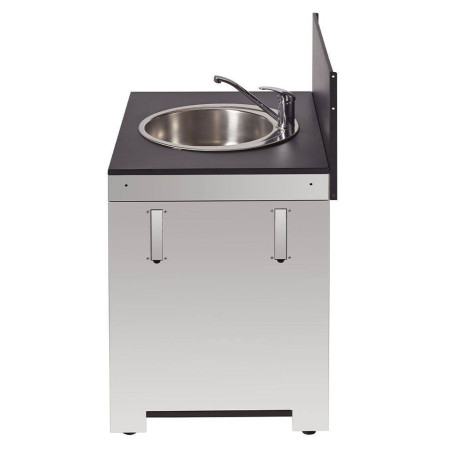 MODULO Pack Cuisine extérieure Elément Évier Inox + Acier galvanisé Noir ENO
