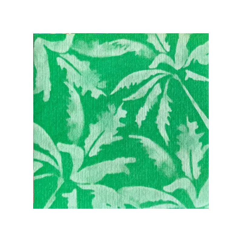 Serviette de table 25x25 Jetable Intissé Françoise PAVIOT Paquet de 20 - Beach Vert