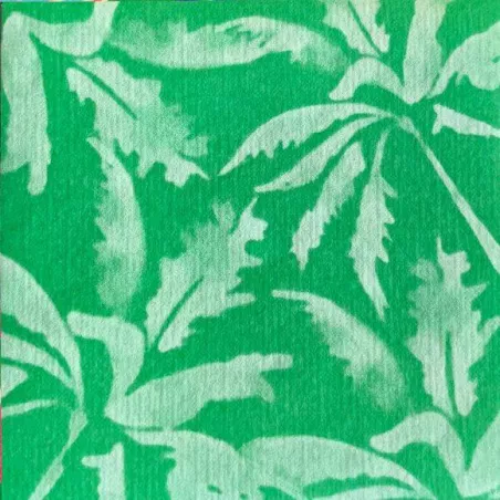 Serviette de table 25x25 Jetable Intissé Françoise PAVIOT Paquet de 20 - Beach Vert