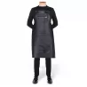 Tablier en cuir avec poche zippée DUTCHDELUXES Noir Taille Unique