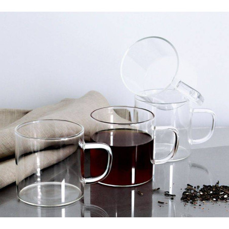 Tasse De Bécher à Caféine, Tasse De Chimie En Verre Borosilicaté Avec Poignée Et échelle De Mesure Pour Boissons Chaudes Et Froides Café Thé