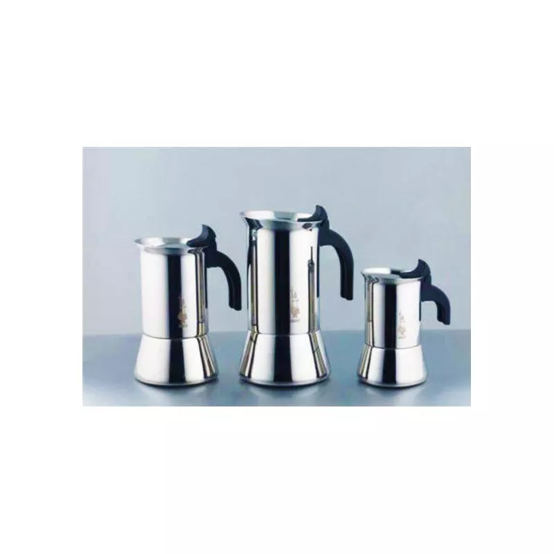 Cafetière Italienne BRA Perfecta Black - Induction, Aluminium, 6 Tasses, Design Élégant Argent
