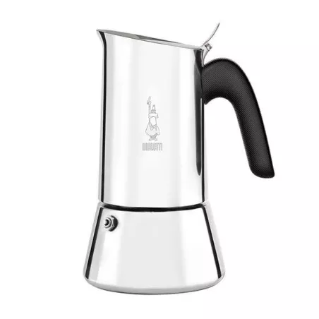 SLANCIO Cafetière Espresso Italienne 10 Tasses – Acier Inoxydable Brillant, Compatible Induction, Design Élégant Et Durable