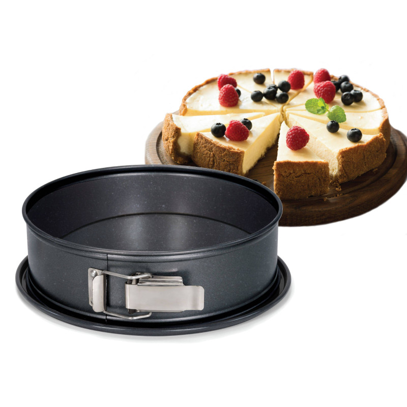 Moule à Manqué Démontable 26cm Space Home - Fond Amovible & Charnière | Antiadhésif | Pour Gâteaux, Savarins, Ciambella