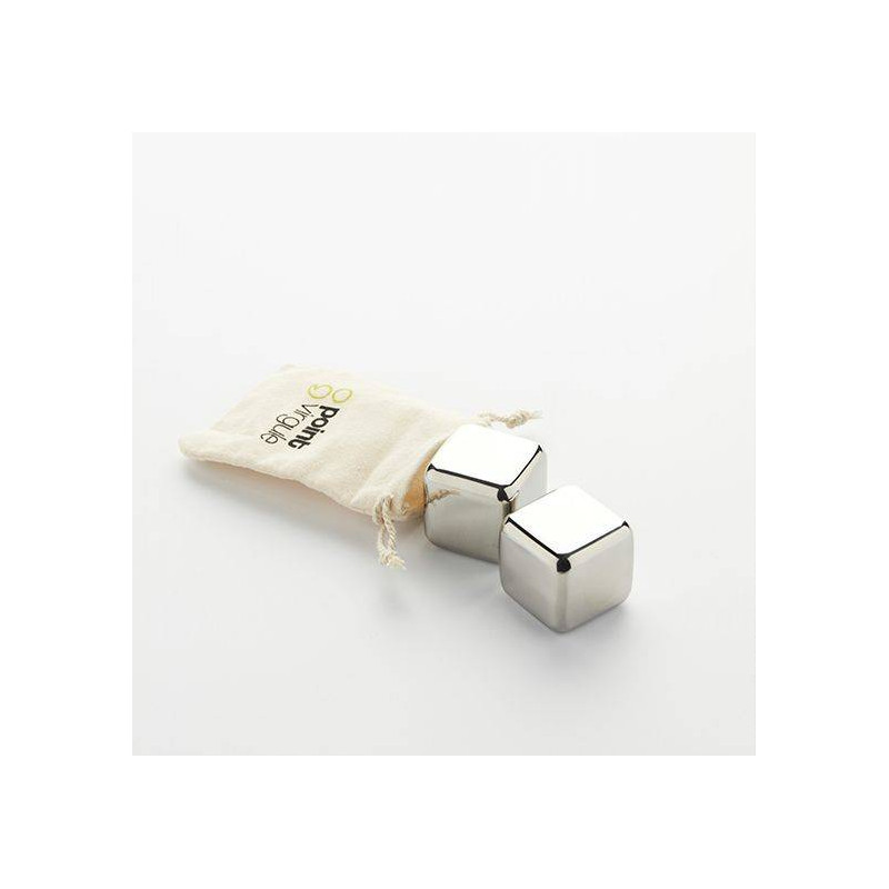 Set de 2 Glaçons réutilisables en Inox avec pochette Point Virgule