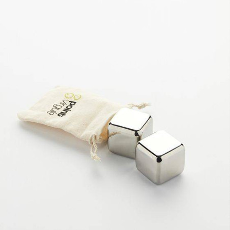 Set de 2 Glaçons réutilisables en Inox avec pochette Point Virgule
