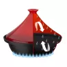 Tajine en Fonte Couvercle Céramique Induction Bicolore GSW Rouge Gris Anthracite D30