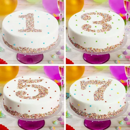 Pochoir Chiffre Gateau d´anniversaire D25 DEUX Chiffre 2 SC