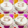 Pochoir Chiffre Gateau d´anniversaire D25 DEUX Chiffre 2 SC