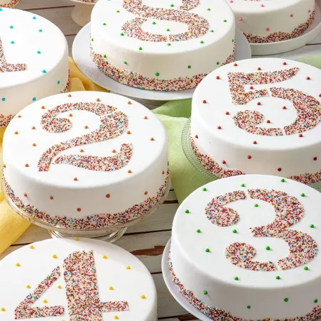 Pochoir Chiffre Gateau d´anniversaire D25 DEUX Chiffre 2 SC