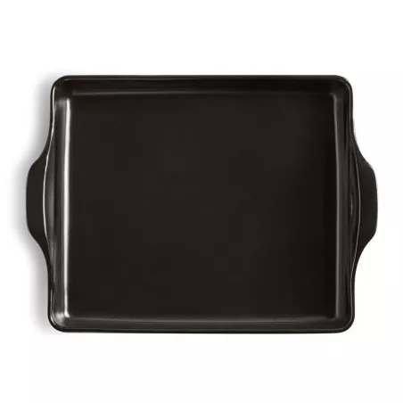 Moule à Focaccia Plat à Four en Céramique Rectangle Emile HENRY Noir Fusain