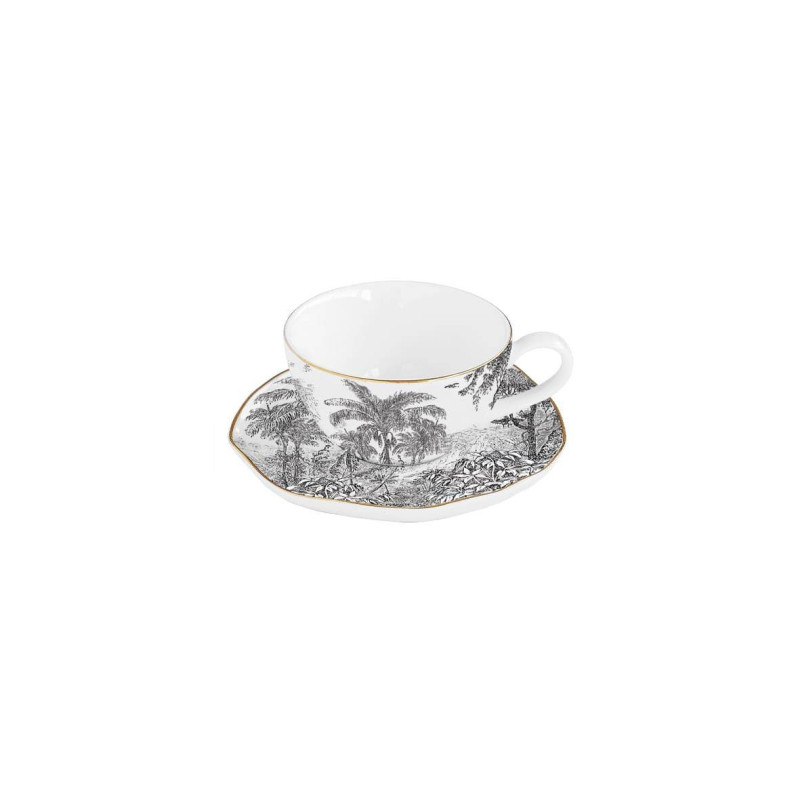 Tasse thé ancienne en porcelaine de Limoges | Marne Antic