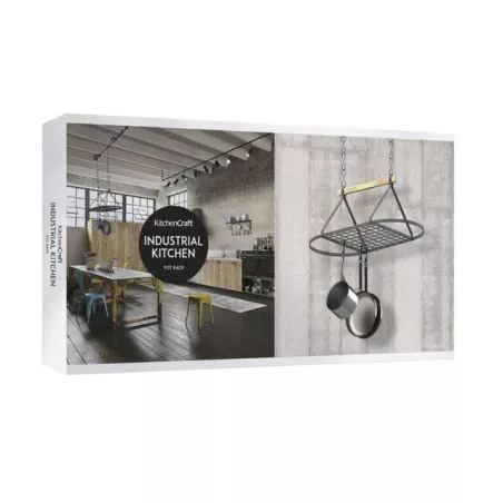 Cuisine Industrielle Crémaillère Rack Support Suspendu Plafond Porte Poêle Casserole Ustensile Kitchen Craft