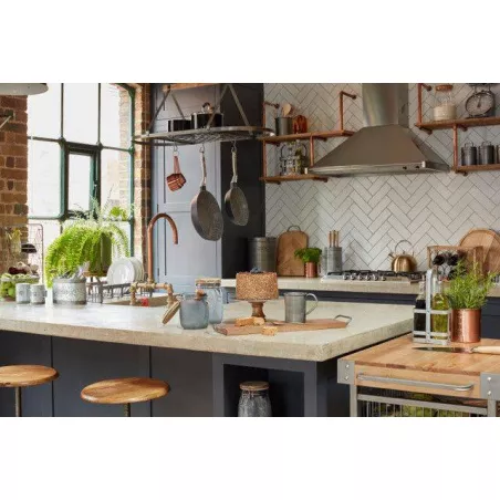 Cuisine Industrielle Crémaillère Rack Support Suspendu Plafond Porte Poêle Casserole Ustensile Kitchen Craft