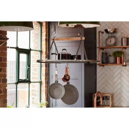 Cuisine Industrielle Crémaillère Rack Support Suspendu Plafond Porte Poêle Casserole Ustensile Kitchen Craft