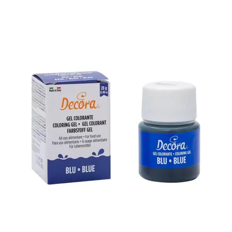 Colorant alimentaire Gel POT de 28 g Decora  BLEU