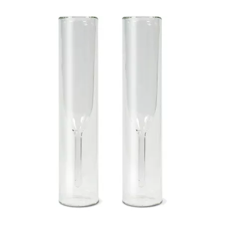 Flûte à champagne Double paroi verre Tube 15 cl WD Lifestyle - Les 2