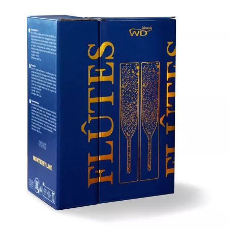 Flûte à champagne Double paroi verre Tube 15 cl WD Lifestyle - Les 2