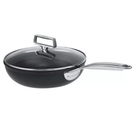 Castel´Pro Sauteuse Aluminium Revêtue Couvercle verre Exceliss + CRISTEL D24