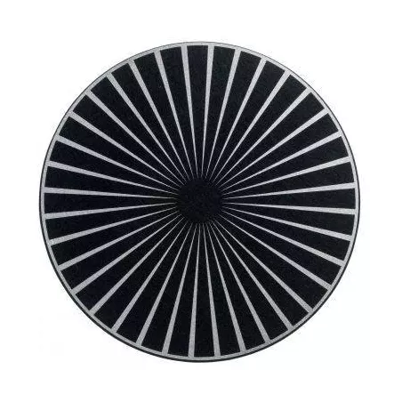 Set de Table Feutre Centre de Table 40 cm ROND Noir et Argent
