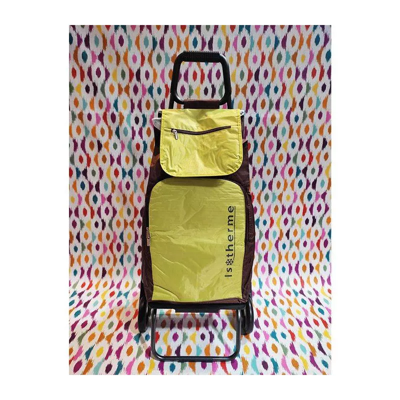 BUGGY Poussette de marché Chariot de courses 6 roues SIDEBAG Marron Vert