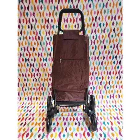 BUGGY Poussette de marché Chariot de courses 6 roues SIDEBAG Marron Vert