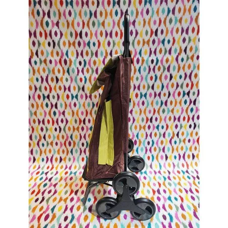 BUGGY Poussette de marché Chariot de courses 6 roues SIDEBAG Marron Vert
