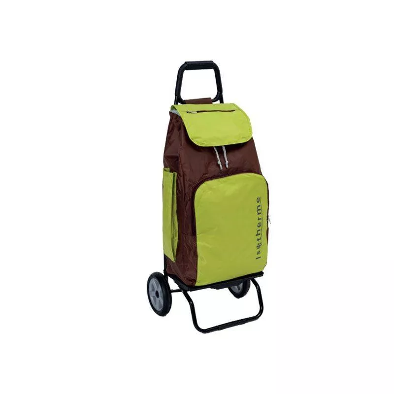 BUGGY Poussette de marché Chariot de courses 2 roues SIDEBAG Marron Vert