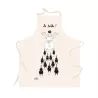 Tablier de cuisine 100% coton DUBOUT Chats A table ! Ecru