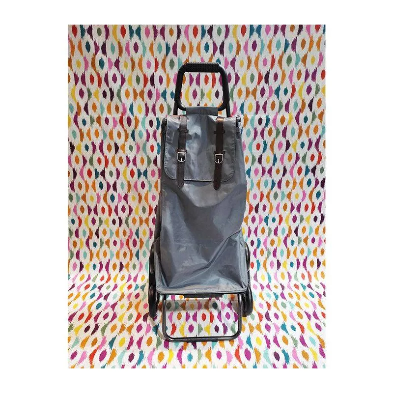 CARLUX Grey Strap Poussette de marché Chariot de courses 6 roues SIDEBAG