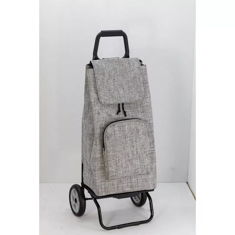 CARLUX Multipoche Chiné Gris Poussette de marché Chariot de courses 2 roues SIDEBAG