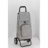 CARLUX Multipoche Chiné Gris Poussette de marché Chariot de courses 2 roues SIDEBAG