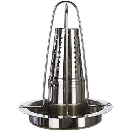 Support de cuisson verticale Inox pour poulet Four Barbecue KUCHENPROFI