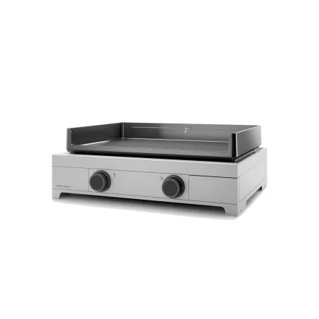 Plancha GAZ en fonte Châssis Inox FORGE ADOUR 2 feux MODERN 60
