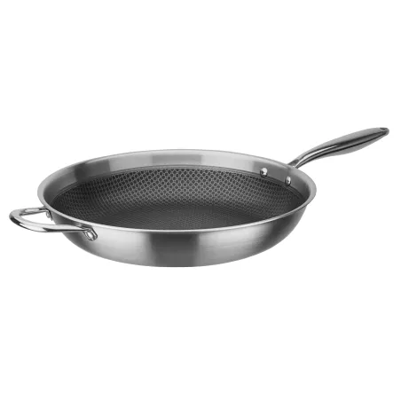 Gastro Inoxxa Black GSW Poêle inox tri-plis + Revêtement maillage acier antiadhésif D36