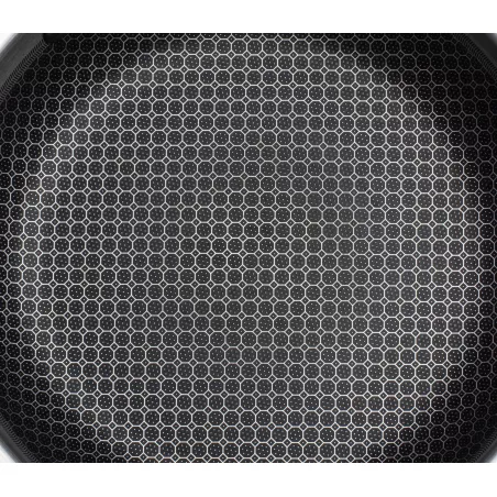 Gastro Inoxxa Black GSW Poêle inox tri-plis + Revêtement maillage acier antiadhésif D36