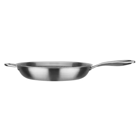 Gastro Inoxxa Black GSW Poêle inox tri-plis + Revêtement maillage acier antiadhésif D36