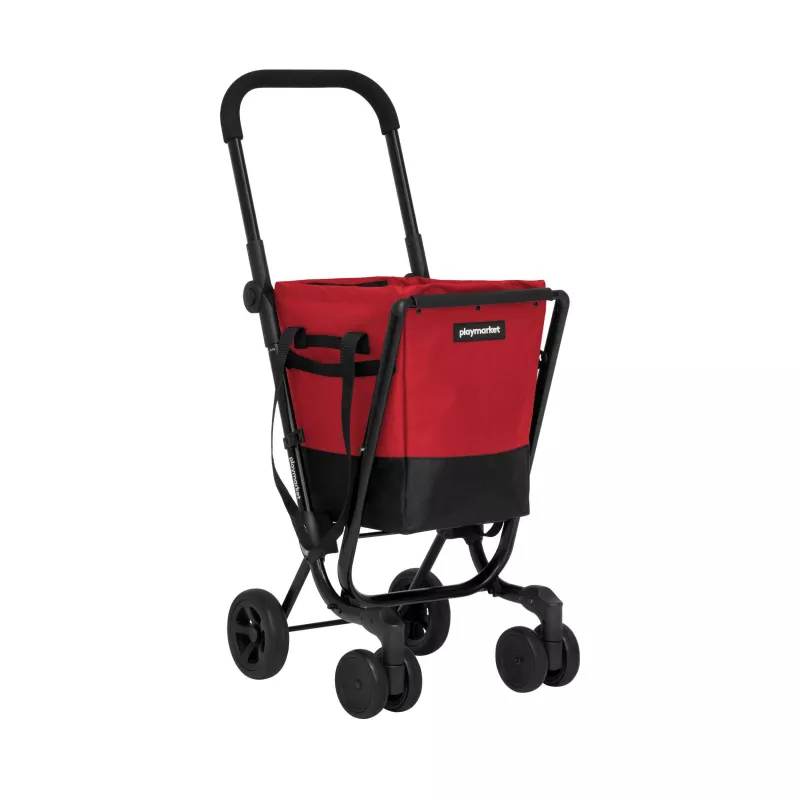 EASY GO Poussette de Marché Chariot de courses PLAYMARKET Rouge Cherry