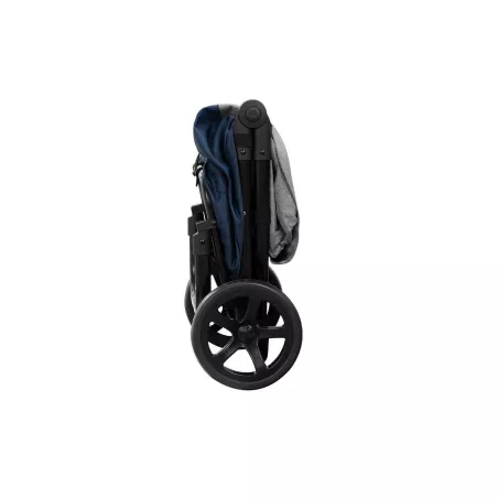 GO TWO Compact Poussette de marché Chariot de courses Pliable PLAYMARKET Bleu indigo texturé