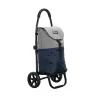 GO TWO Compact Poussette de marché Chariot de courses Pliable PLAYMARKET Bleu indigo texturé