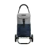 GO TWO Compact Poussette de marché Chariot de courses Pliable PLAYMARKET Bleu indigo texturé